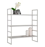 Beja Shelves - Planken, staal, koel grijs, 3 planken, 48x17x55 cm