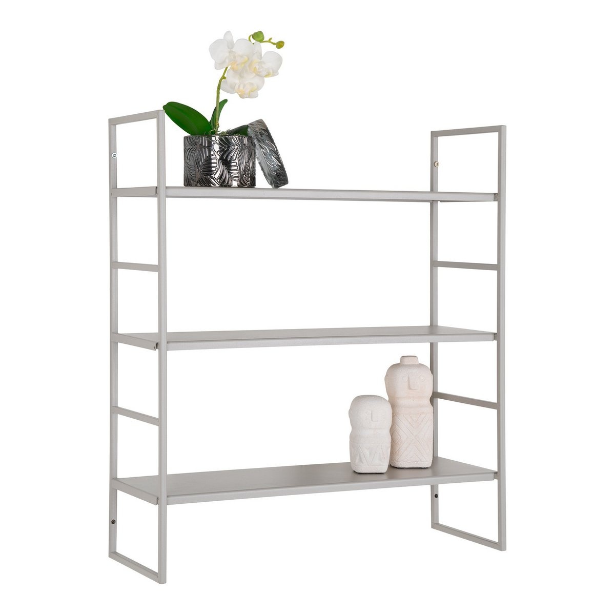 KantoormeubelenPlus Beja Shelves - Planken, staal, koel grijs, 3 planken, 48x17x55 cm