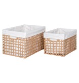 KantoormeubelenPlus Bustelo Basket - Mand, papier, naturel, set van 2