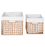 KantoormeubelenPlus Bustelo Basket - Mand, papier, naturel, set van 2