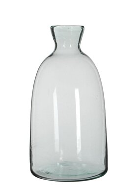 KantoormeubelenPlus Florine Fles Vaas - H44 x Ø22 cm - Gerecycled Glas - Transparant