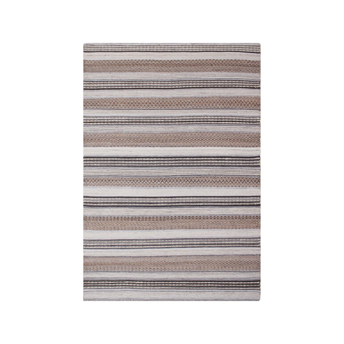 KantoormeubelenPlus Morena Rug - Vloerkleed, handgeweven, natuur/grijs, 160x230 cm
