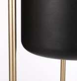 KantoormeubelenPlus Sverre Bloempot op Standaard - H81 x Ø27 cm - Zwart, Goud