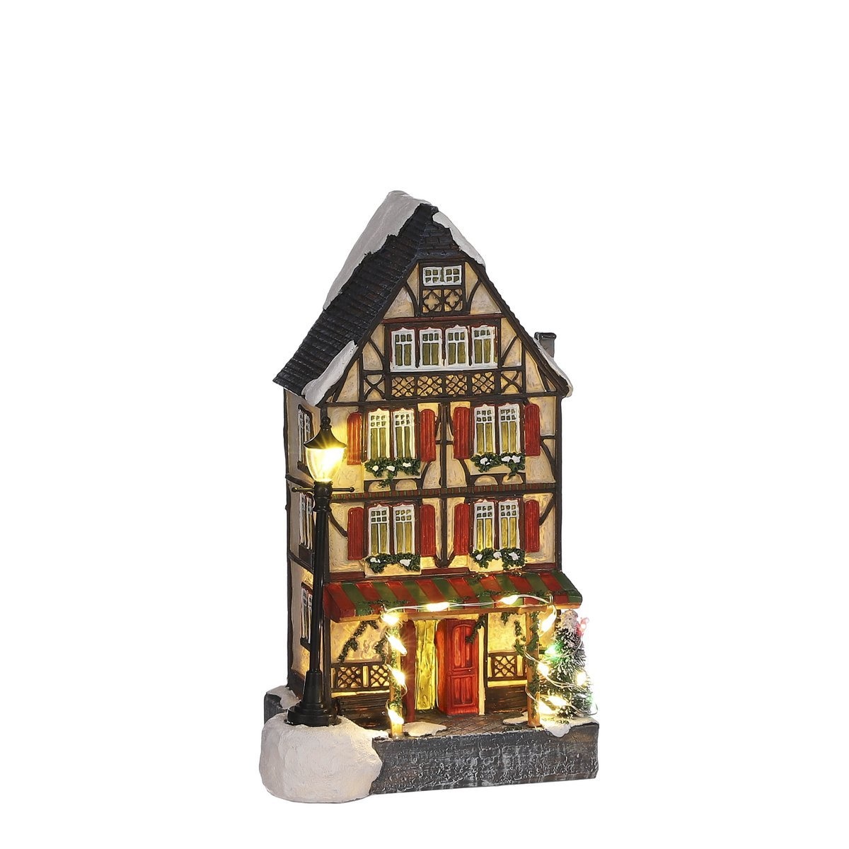 KantoormeubelenPlus LuVille Kerstdorp Miniatuur Duitse Bar - L11 x B8,5 x H19 cm