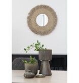 Theelichthouder - Theelichthouder, keramiek, groen, rond, ø10x2,5 cm
