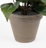 KantoormeubelenPlus Hibiscus Kunstplant in Bloempot Stan - H40 x Ø30 cm - Geel