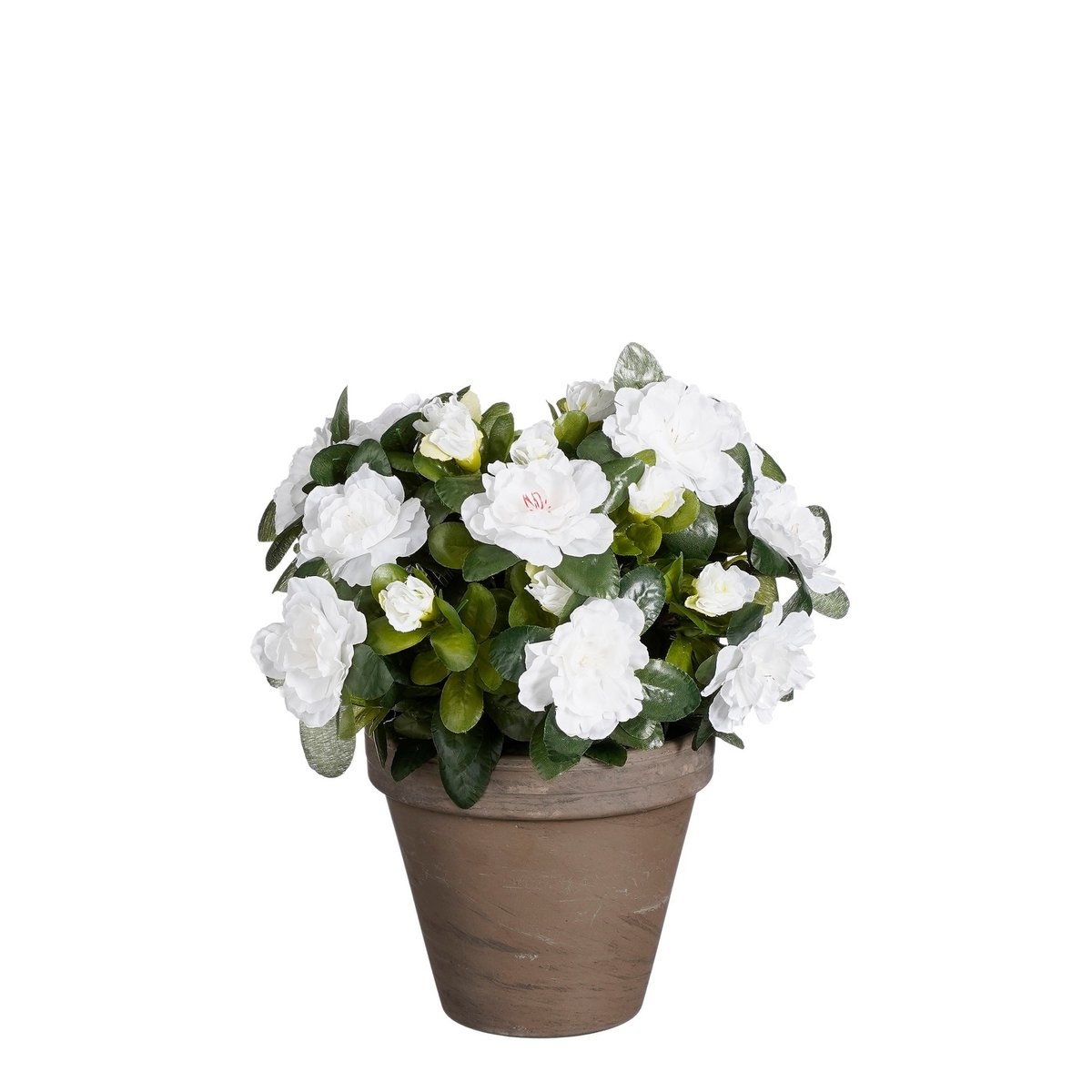KantoormeubelenPlus Azalea Kunstplant in Bloempot Stan - H31 x Ø26 cm - Wit