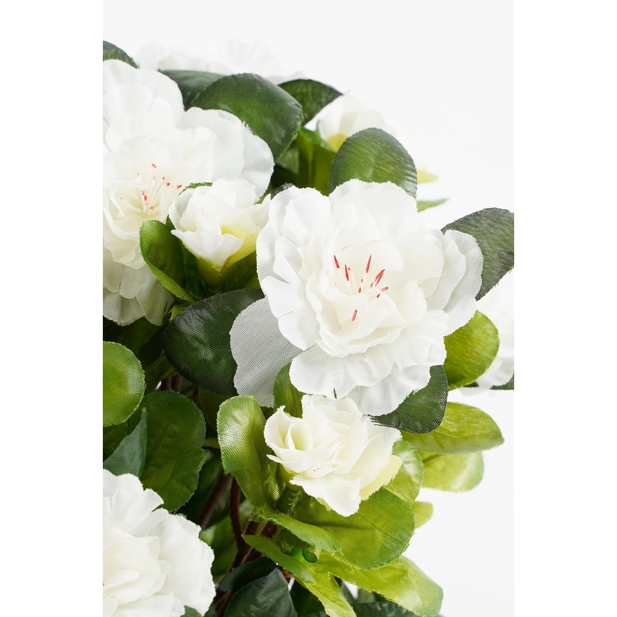 KantoormeubelenPlus Azalea Kunstplant in Bloempot Stan - H31 x Ø26 cm - Wit