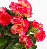 KantoormeubelenPlus Begonia Kunstplant in Bloempot Stan - H30 x Ø25 cm - Donkerroze
