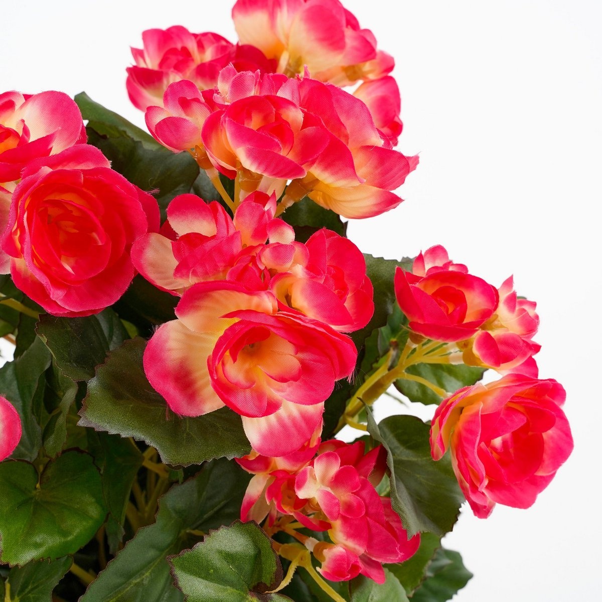 KantoormeubelenPlus Begonia Kunstplant in Bloempot Stan - H30 x Ø25 cm - Donkerroze
