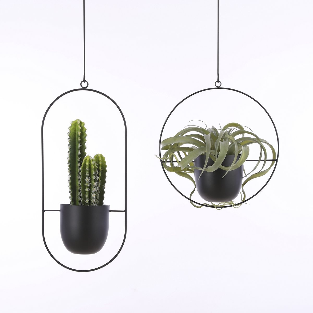 KantoormeubelenPlus Dexter bloempot Hangend - L34 x B14 x H65 cm - Zwart