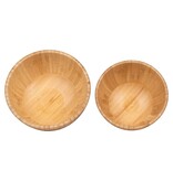 KantoormeubelenPlus Chefalu Bowl - Kom, bamboe, naturel, set van 2