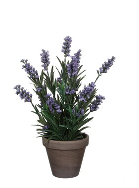 KantoormeubelenPlus Lavendel Kunstplant in Bloempot Stan - H33 x Ø20 cm - Blauw