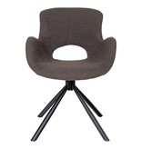 KantoormeubelenPlus Amorim Eetkamerstoel - Eetkamerstoel, in bouclé-paddenstoel met draaiknop