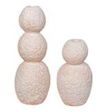 KantoormeubelenPlus Kaarsenhouder - Kaarsenhouder, cement, naturel, set van 2