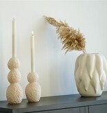 Kaarsenhouder - Kaarsenhouder, cement, naturel, set van 2