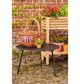 KantoormeubelenPlus Seatle Bijzettafel voor Buiten - H38 x Ø58 cm - Metaal - Zwart