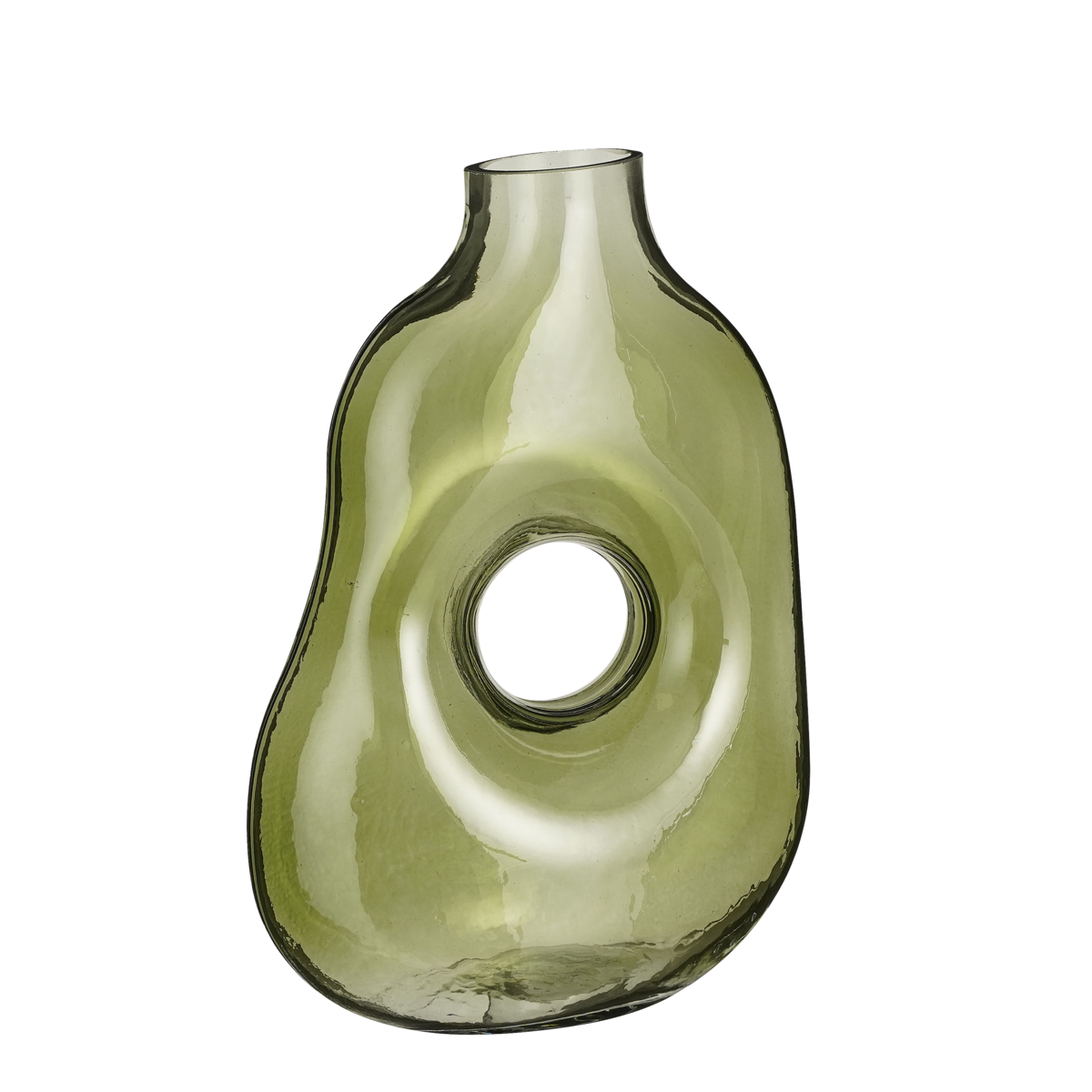 KantoormeubelenPlus Jay Vaas - L18,5 x B10,5 x H25 cm - Glas - Lichtgroen