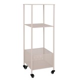 Torres Metal Cart - Metalen kar, staal, zand, 3 planken, 35x35x100 cm