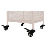 KantoormeubelenPlus Torres Metal Cart - Metalen kar, staal, zand, 3 planken, 35x35x100 cm