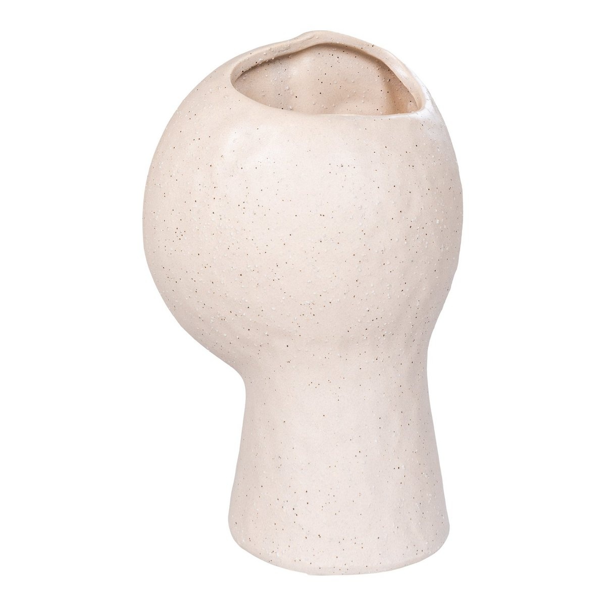 Vaas - Vaas, keramiek, beige, 12x7,5x17,5 cm