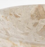 Finnos Schaal op Voet - H11 x Ø25 cm - Marmer - Beige