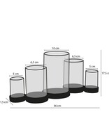 KantoormeubelenPlus Kratos Kaarshouder - L36 x B11,5 x H17,5 cm - Metaal, Glas - Grijs