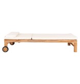 KantoormeubelenPlus Andorra Kussen voor Ligstoel - Katoenen kussen in wit