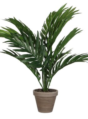 KantoormeubelenPlus Areca Palm Kunstplant in Bloempot Stan - H45 x Ø60 cm - Groen