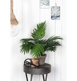 KantoormeubelenPlus Areca Palm Kunstplant in Bloempot Stan - H45 x Ø60 cm - Groen