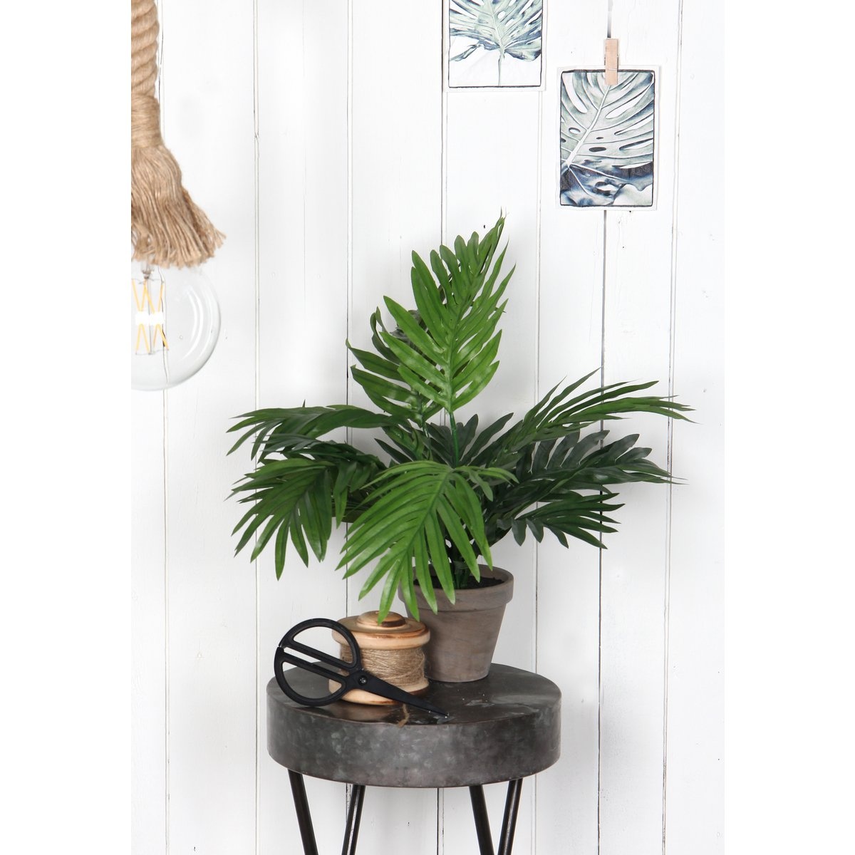 KantoormeubelenPlus Areca Palm Kunstplant in Bloempot Stan - H45 x Ø60 cm - Groen