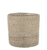 KantoormeubelenPlus Atlantic Mand voor Planten - H20 x Ø20 cm - Jute - Crème