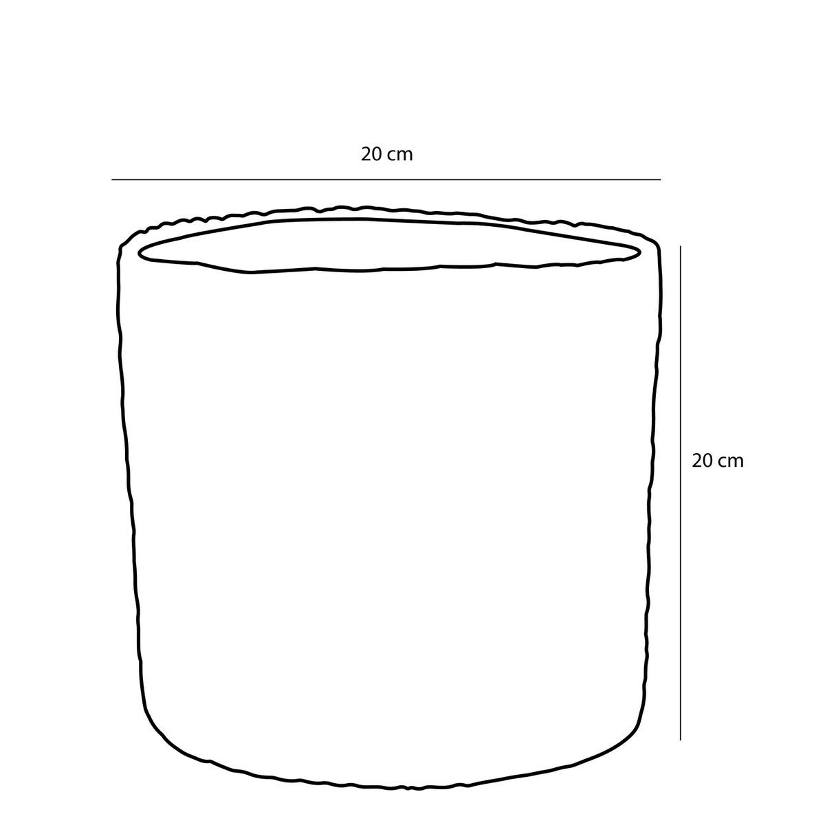 KantoormeubelenPlus Atlantic Mand voor Planten - H20 x Ø20 cm - Jute - Crème