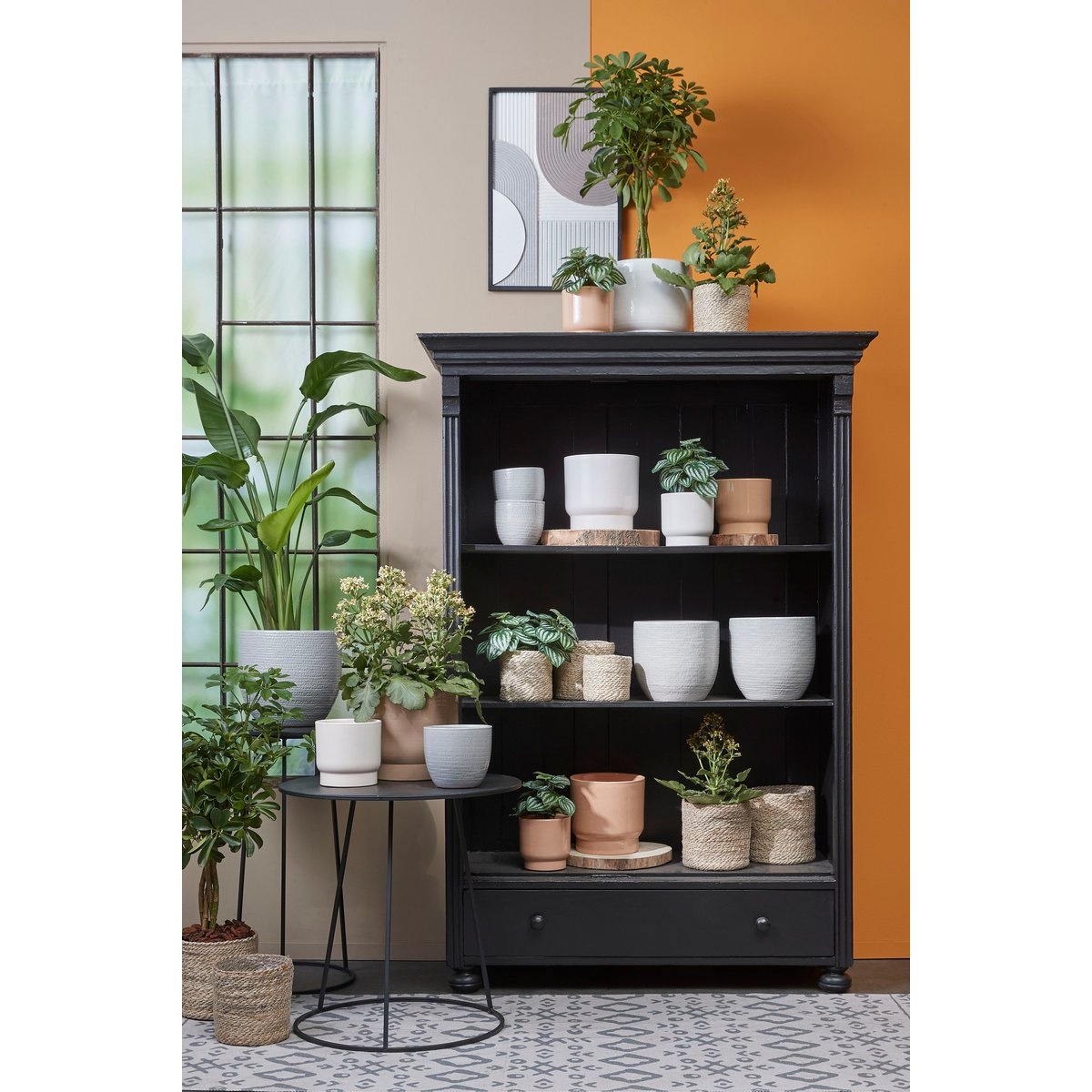 KantoormeubelenPlus Atlantic Mand voor Planten - H20 x Ø20 cm - Jute - Crème