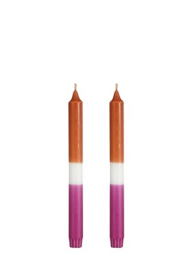 KantoormeubelenPlus Dip-dye Dinerkaars - Set van 2 - H25 cm - Oranje