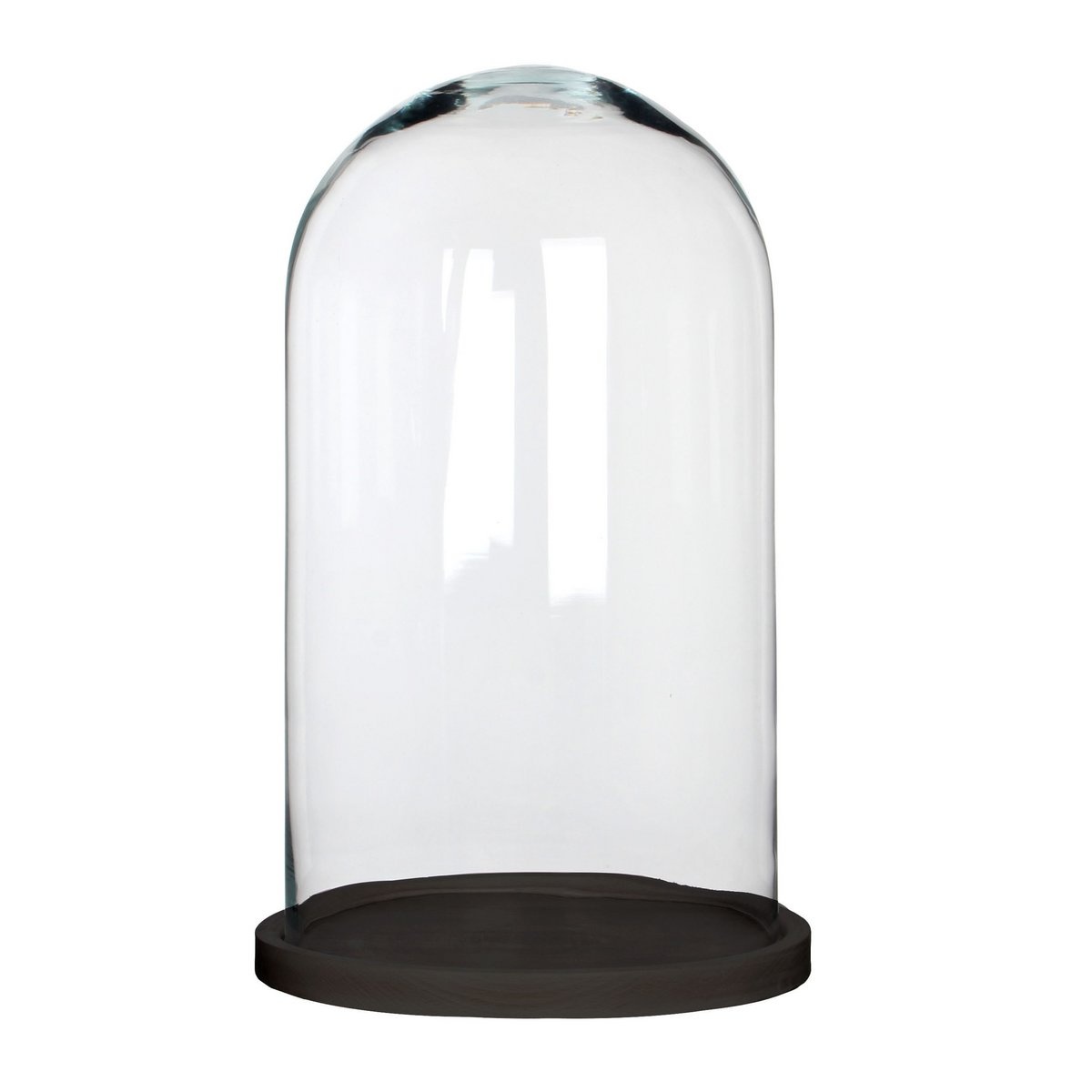 KantoormeubelenPlus Hella Glazen Stolp - H38 x Ø23 cm - Transparant, Zwart