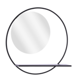 KantoormeubelenPlus Phoenix Wandspiegel - B11 x Ø58 cm - Metaal - Zwart