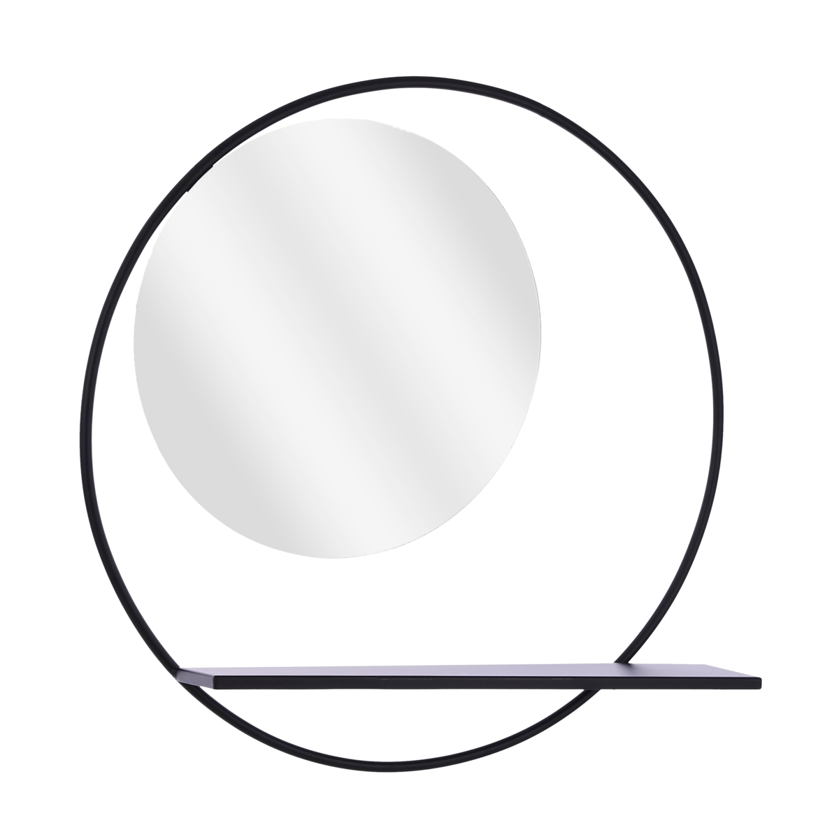 KantoormeubelenPlus Phoenix Wandspiegel - B11 x Ø58 cm - Metaal - Zwart