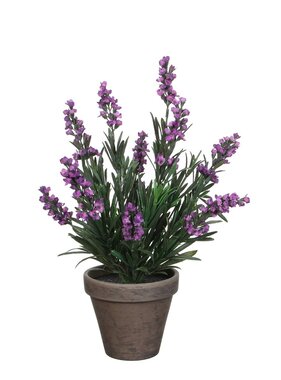 KantoormeubelenPlus Lavendel Kunstplant in Bloempot Stan - H33 x Ø20 cm - Paars