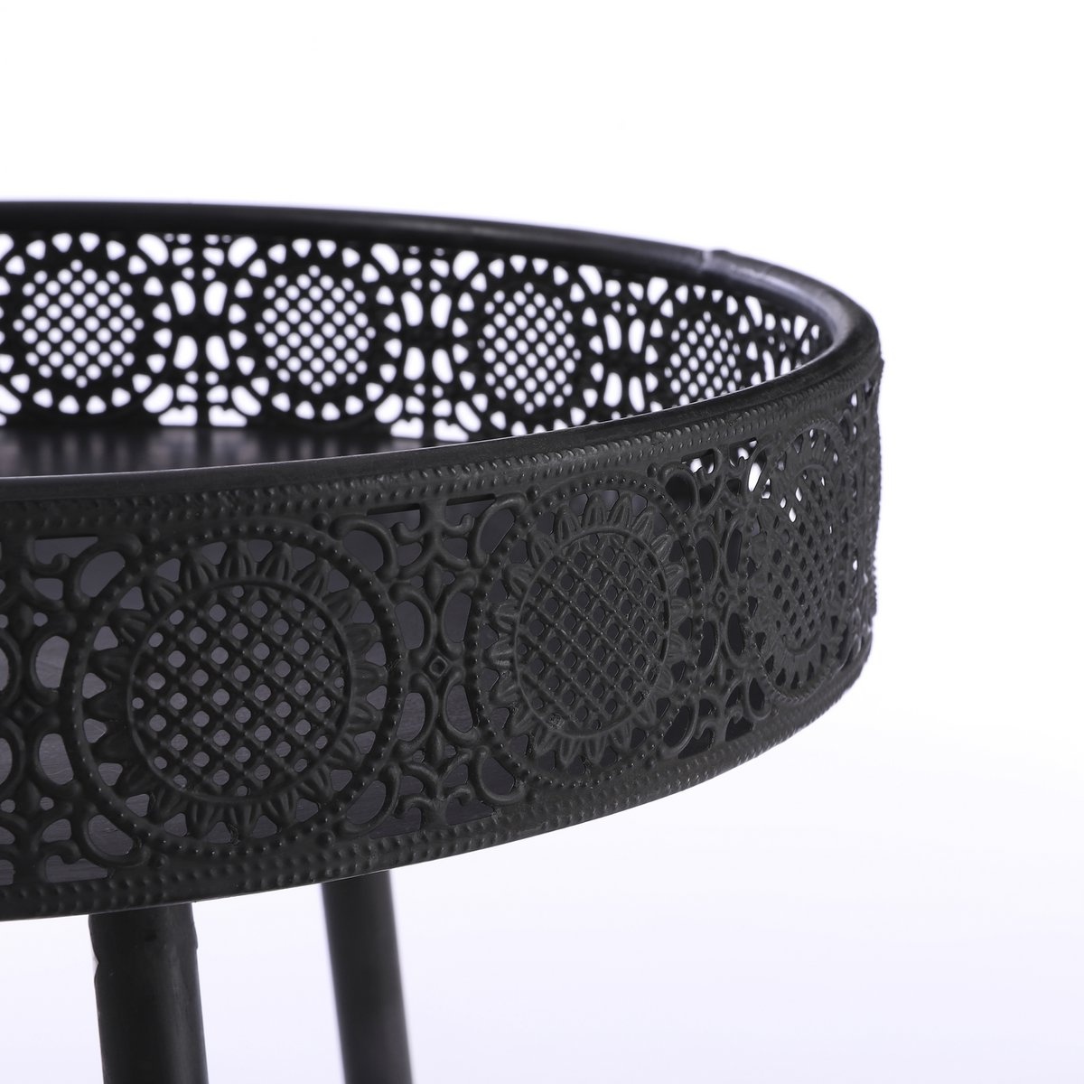 KantoormeubelenPlus Lagune Bijzettafel - H58 x Ø40 cm - Metaal - Zwart