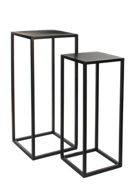 KantoormeubelenPlus Goa Bijzettafel - Set van 2 - L30 x B30 x H70 cm - Metaal - Zwart