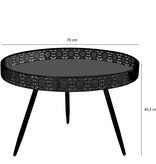 KantoormeubelenPlus Lagune Salontafel - H45,5 x Ø70 cm - Metaal - Zwart