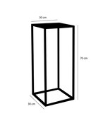 Goa Bijzettafel - Set van 2 - L30 x B30 x H70 cm - Metaal - Zwart