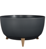 KantoormeubelenPlus Doppio Bloempot op Poten - H22 x Ø47 cm - Gerecycled Plastic - FSC Mix - Grijs