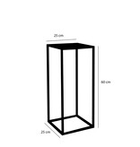 Goa Bijzettafel - Set van 2 - L30 x B30 x H70 cm - Metaal - Zwart