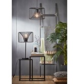 Goa Bijzettafel - Set van 2 - L30 x B30 x H70 cm - Metaal - Zwart