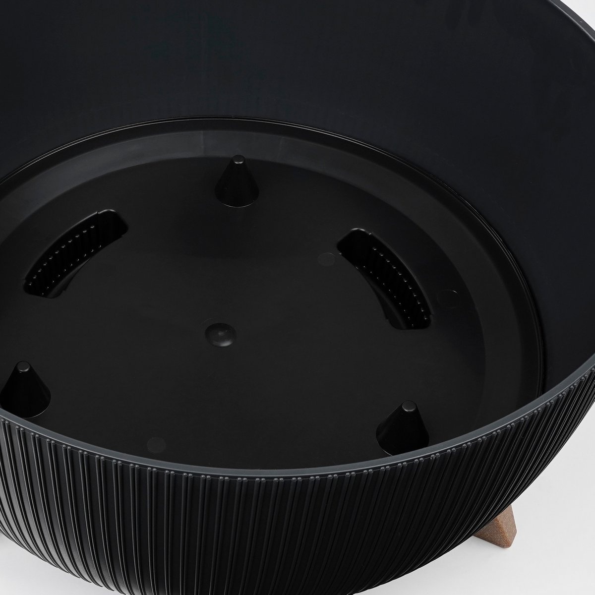 KantoormeubelenPlus Doppio Bloempot op Poten - H22 x Ø47 cm - Gerecycled Plastic - FSC Mix - Grijs