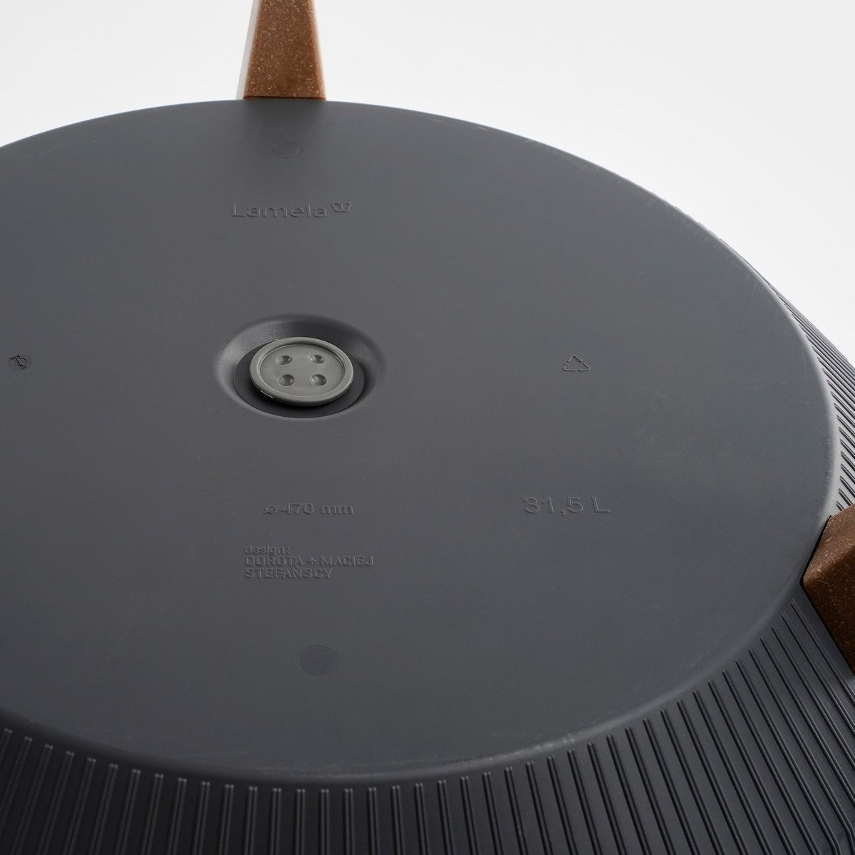 KantoormeubelenPlus Doppio Bloempot op Poten - H22 x Ø47 cm - Gerecycled Plastic - FSC Mix - Grijs