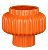 Prizzi Bloempot - H25 x Ø27,5 cm - Keramiek - Oranje