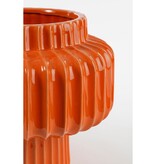 Prizzi Bloempot - H25 x Ø27,5 cm - Keramiek - Oranje